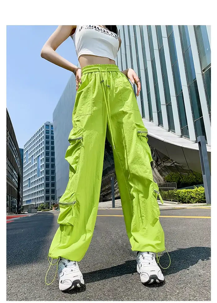 Salopette américaine à séchage rapide pour femmes, pantalon de survêtement d'été en soie glacée fine