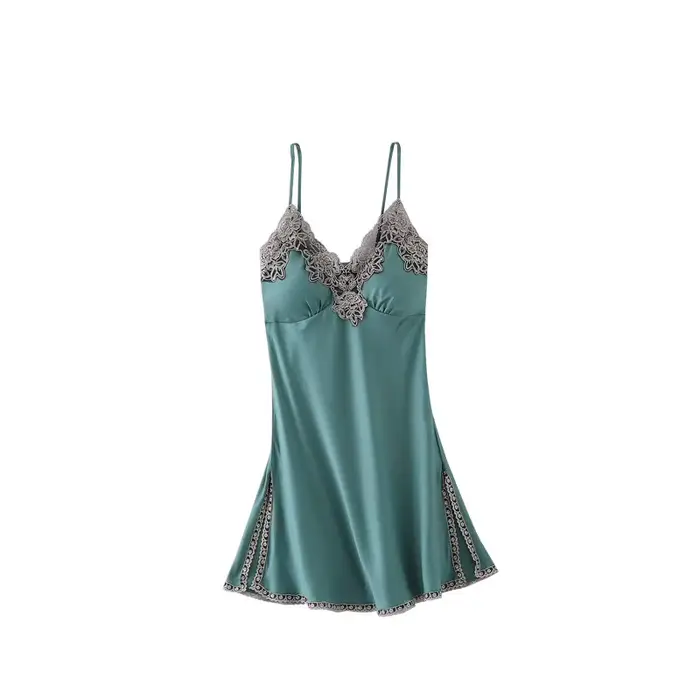 Ensembles de pyjamas en satin pour femmes avec coussinets de poitrine, vêtements de nuit sexy, pyjam