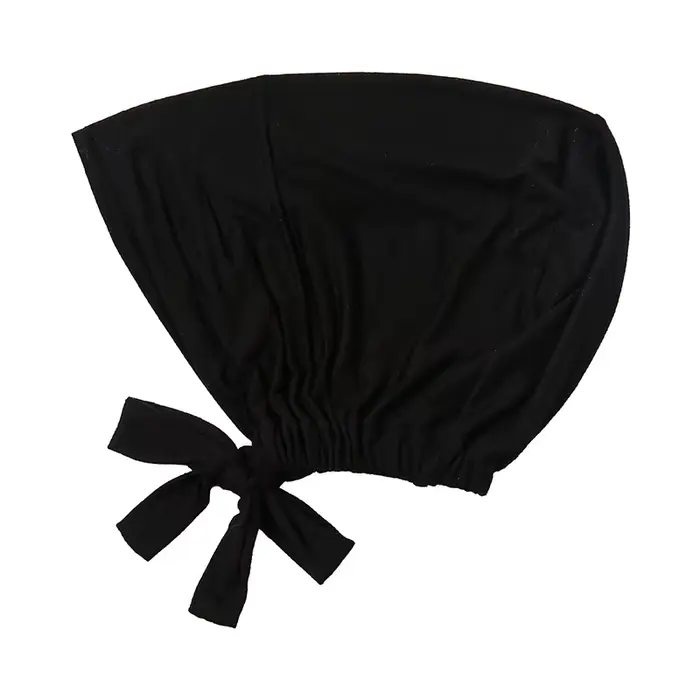 Femmes musulmanes intérieur Hijab casquettes chapeau extensible Turban réglable Bonnet cravate dos J