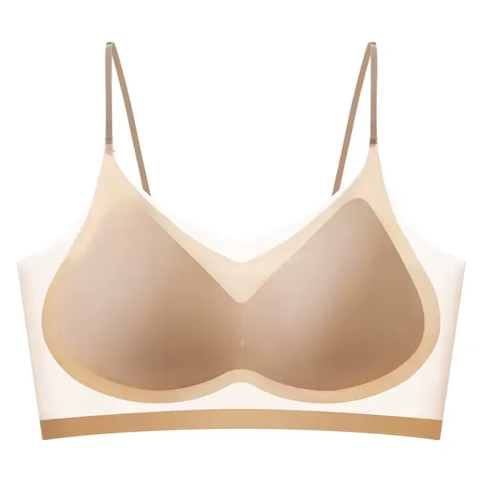 Soutien-gorge Ultra-fin et respirant en soie glacée pour femmes, Bustier, sous-vêtements sans coutur