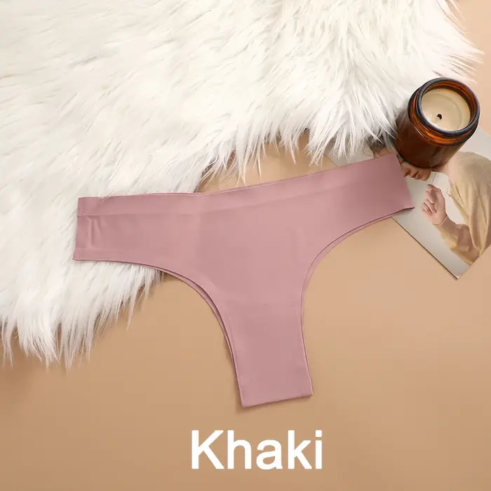 slipy Invisible, Sexy Spodní prádlo, dámské ledové spodní prádlo hedvábí, bezešvé, pohodlné, bavlněný rozkrok, střední velikost, kalhotky pro dívky