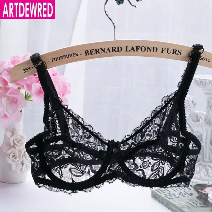 Dámská sexy krajková podprsenka, luxusní bavlněná síťovina Bralette, bezešvé dámské spodní prádlo, květinová podprsenka bez vyztužený, intimní, nové, 2018