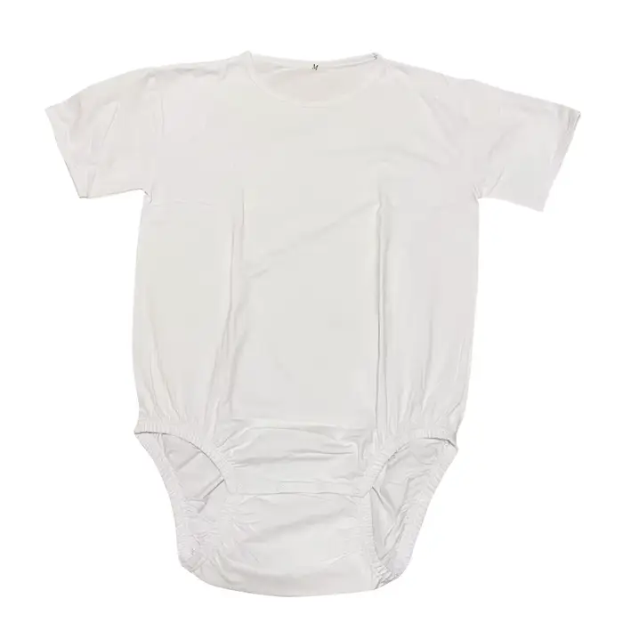 Body classique solide pour bébé adulte, pyjama Sissy à entrejambe à pression, couche-culotte ABDL