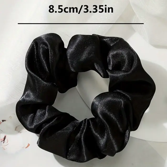 Grands chouchous rétro en soie véritable, 5 pièces, bandes de cheveux Premium pour femmes, adaptées 