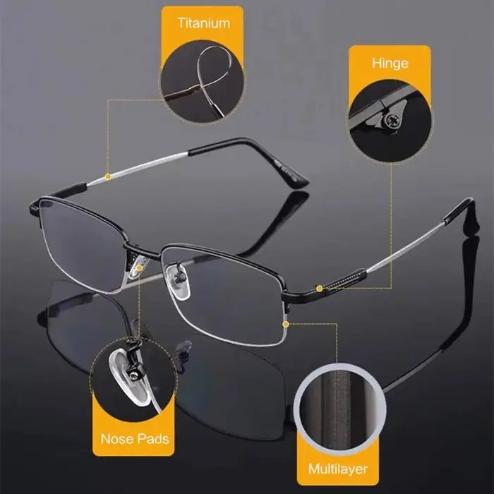 Lunettes de lecture multi-focus progressives pour ordinateur, blocage de la lumière bleue, charnière