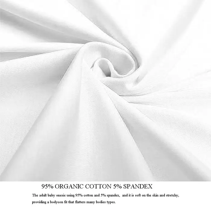 Body classique solide pour bébé adulte, pyjama Sissy à entrejambe à pression, couche-culotte ABDL