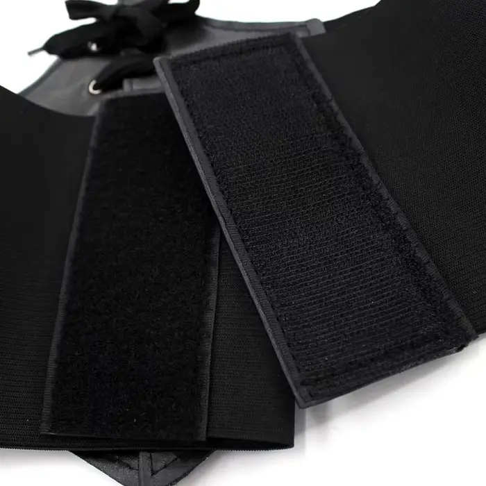 Body černá Shapewear dámské gotické oblečení pod poprsí pasu cinch trenér Pu elastická kůže Sexy svatební korzety a bustiers