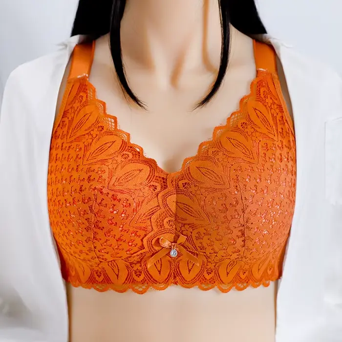 Nessayoo ženy podprsenka bez kostí krajka růžové spodní prádlo podprsenka push up plus velikost spodní prádlo velké písmeno horní prádlo bezdrátové podprsenky sexy
