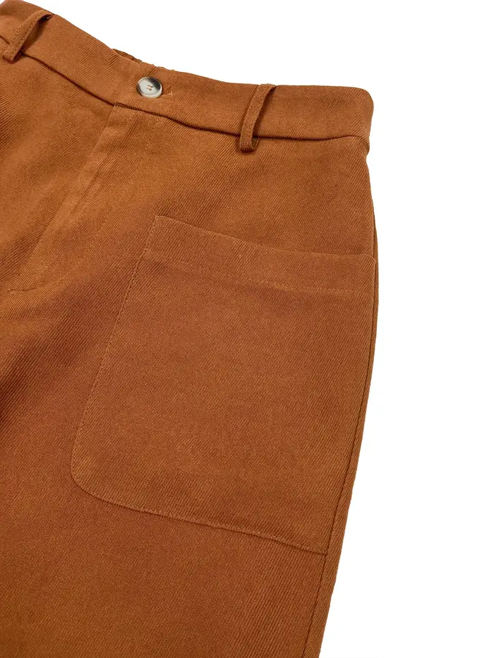 Pantalon à jambes larges avec poches unies et boutons sur le devant pour femmes, pantalon taille hau