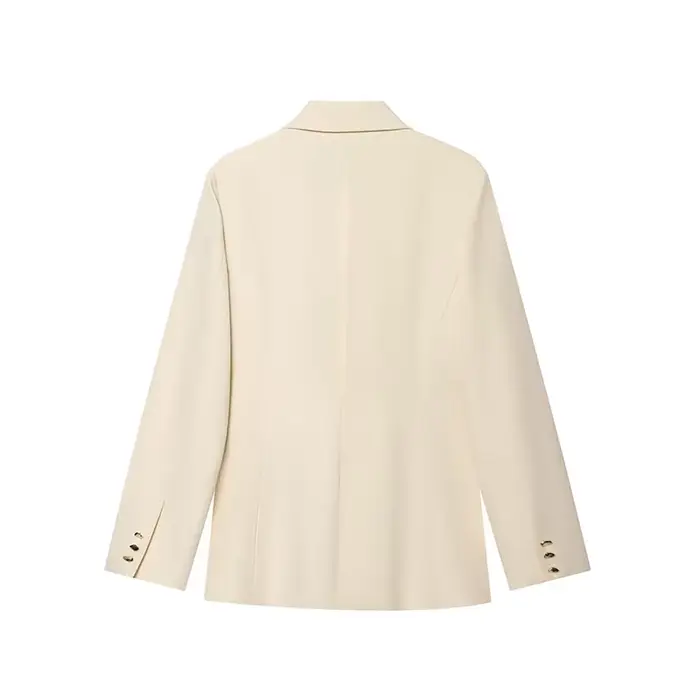 NLZGMSJ 2026 Nouveauté Printemps – Ensemble Chic Femme de Bureau : Blazer Uni à Manches Longues et P