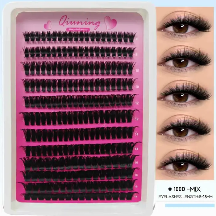 Cils en grappes QIUNING, cils de chat, cils individuels vaporeux, extensions de cils, cils en grappe