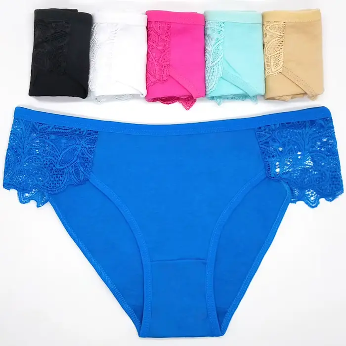 Vente chaude 5 pièces/lot culottes pour femmes sous-vêtements pour filles Sexy dentelle coton dames