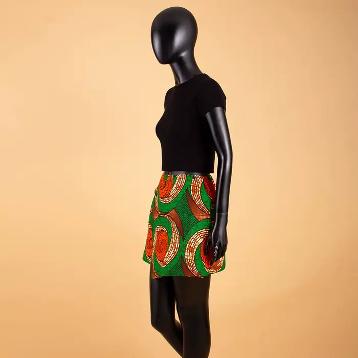 Africké potištěné mini sukně pro ženy
