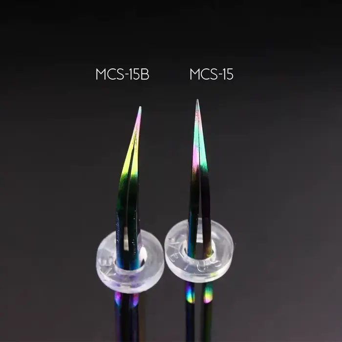 Vetus – pincettes à cils Premium, série MCS originale, nouveau Style, pointe Ultra Fine, améliore le