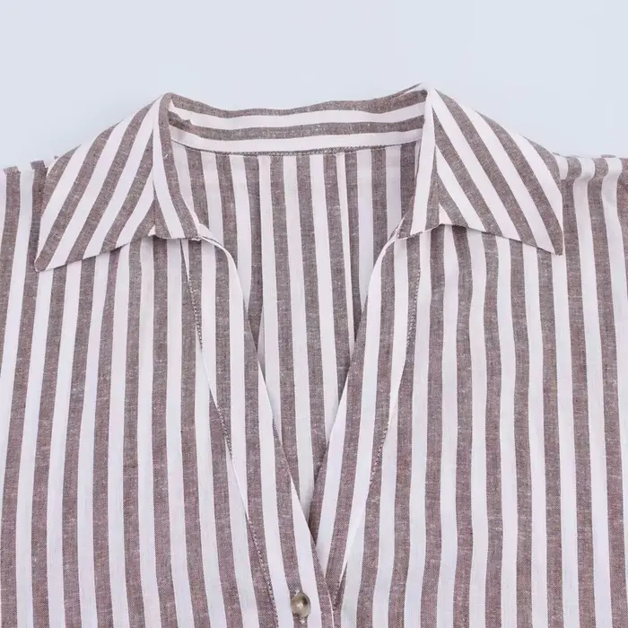 HXAO chemise femme chemisier surdimensionné chemise d'été et chemisier jaune rose blanc chemise rayé