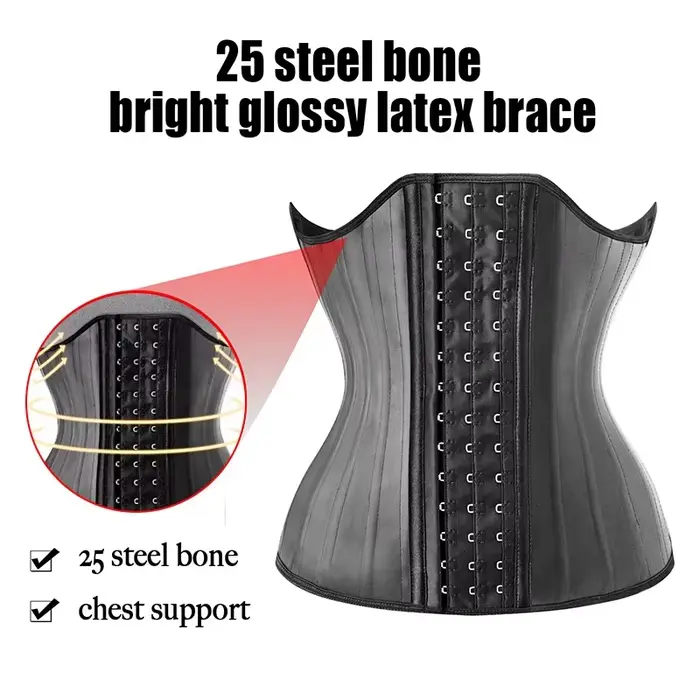 Body Shaper Shapewear Femme Latex 25 Armatures Acier Taille Formateur Corset Minceur Ventre Modélisation Sangle Ceinture Réductrice Occasions Spéciales