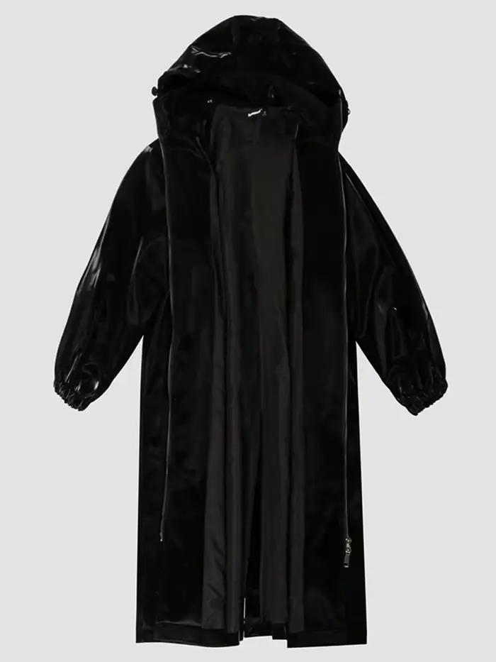 Mauroicardi-Manteau Long en Faux Cuir PVC pour Femme, Imperméable et Brcorporelle, avec Poignées, Ca