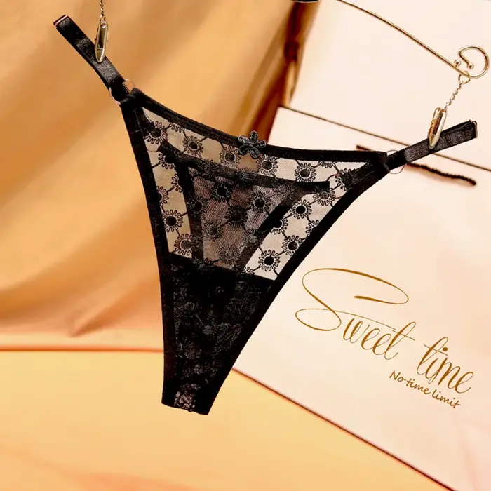 Sexy tanga v průhledné krajky pro ženu, kalhotky nízký pas, spodní prádlo tanga, ženské tanga, spodní prádlo, intimní spodní prádlo