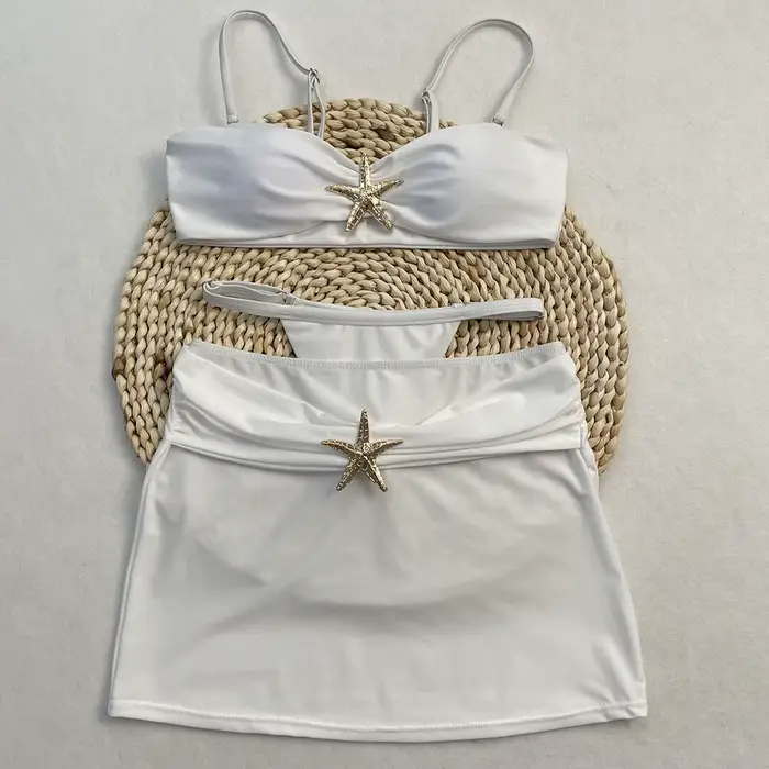 DEBAIOR 3 pièces Bikini femmes maillot de bain maillot de bain pour femme Sexy Bikini ensemble maill