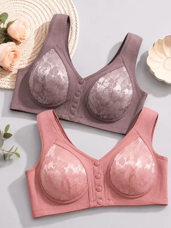 Soutien-gorge femme en coton et élasthanne avec dentelle fleurie pour maintien doux et confortable occasions quotidiennes et spéciales