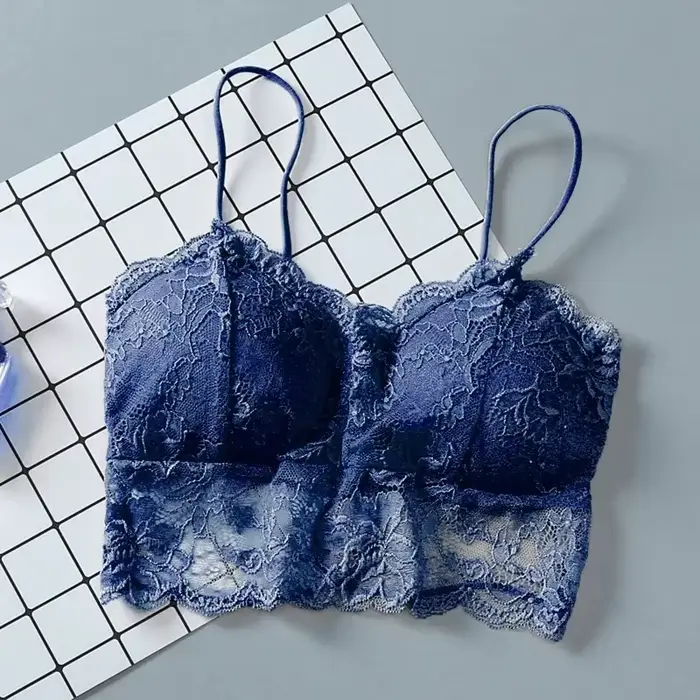 Letní dámská krajková sexy halenka bez rukávů s vycpávkami Bralette podprsenka Bustier se zipem na zádech Club bolerko nádrž spodní prádlo