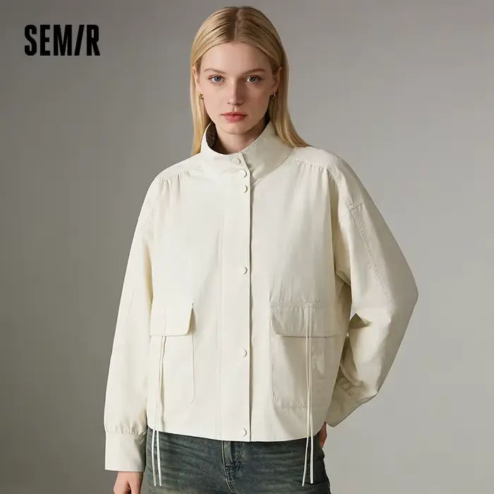 Veste rétro Semir pour femme, collection Printemps 2026, à carreaux, coupe oversize, style décontrac