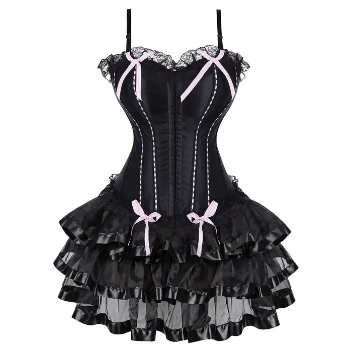 Dámské korzetové šaty, gotické bustier korzety s ramínky
