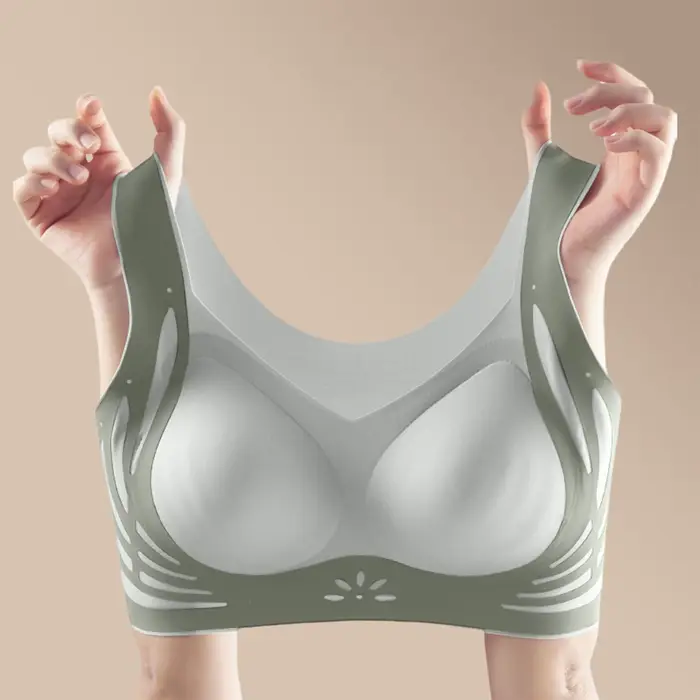 Dámská push-up podprsenka s kontrastními barevnými švy
