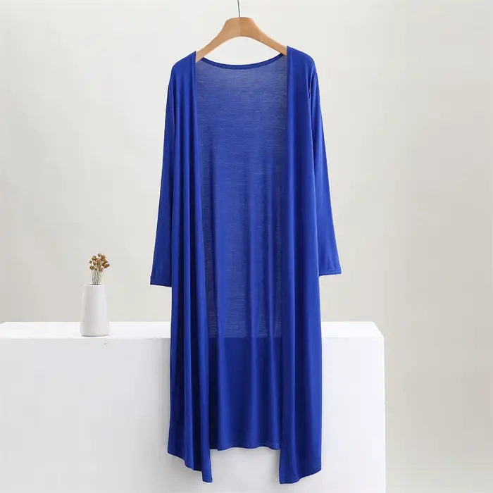 Été automne 12 couleurs femmes Modal Long Cardigan femme coton pull Cardigans à manches longues femm