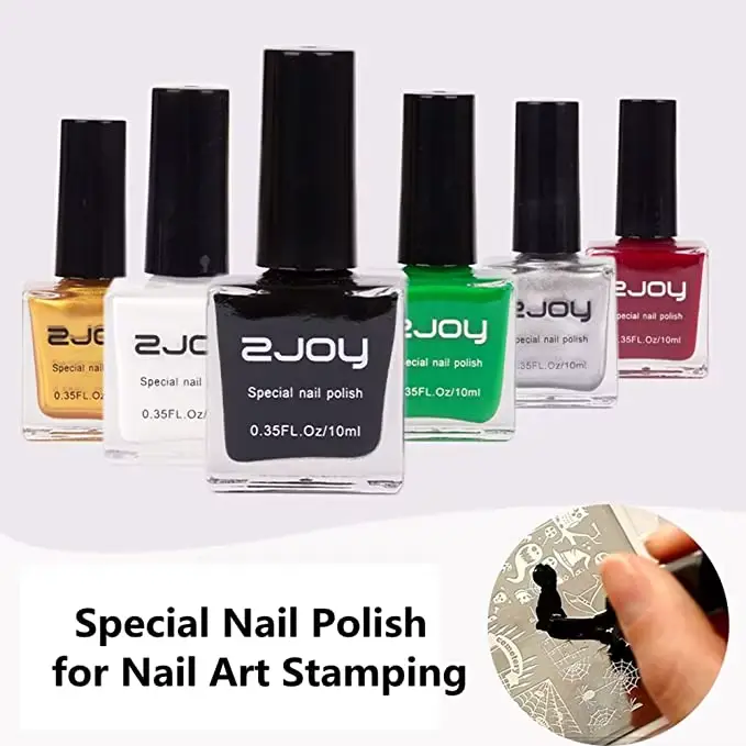 0.35fl.Oz/10ml estampage vernis à ongles noir/blanc vernis à ongles Gel d'impression tremper UV LED 