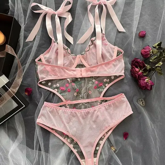 Toucheart Dámská podprsenka a kalhotky set Lingerie pro ženy sexy oblečení sada