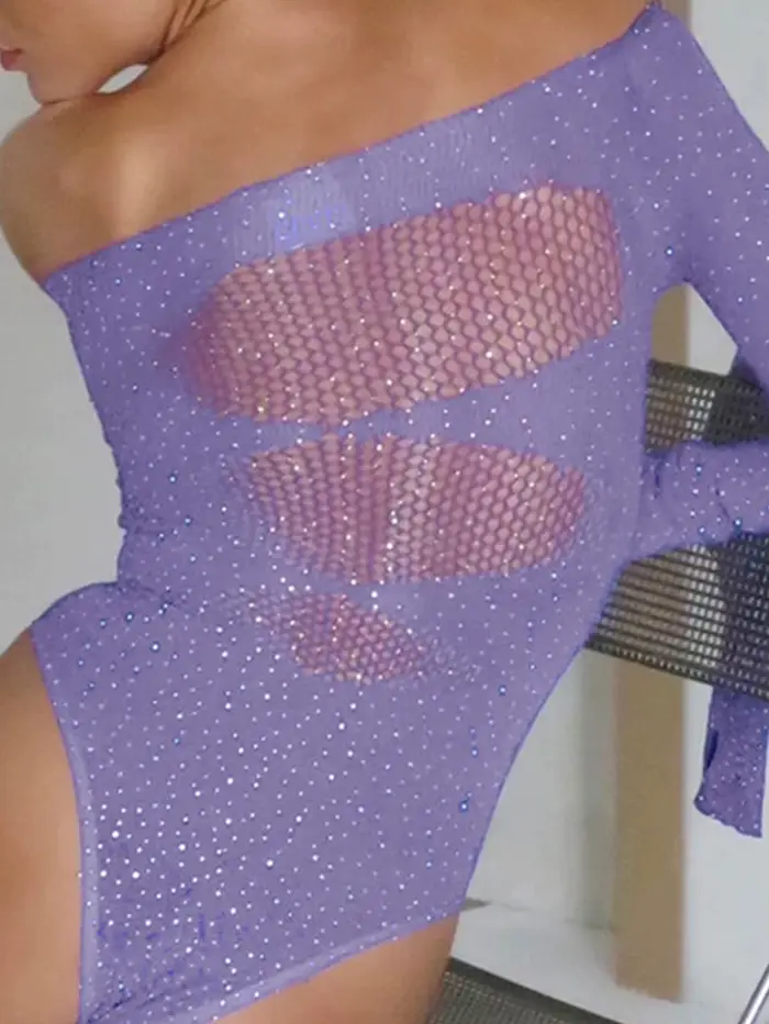 Průhledné sexy body s kamínky