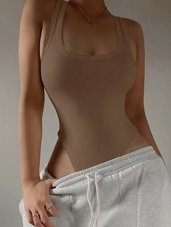 Bez rukávů úpletové body pro ženy, Sexy, těsné, holá ramena, ohlávka límec, příležitostné, street živůtek, ClubWear, léto