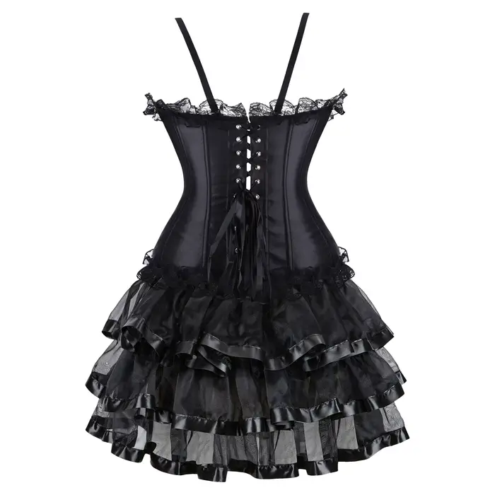 Dámské korzetové šaty, gotické bustier korzety s ramínky