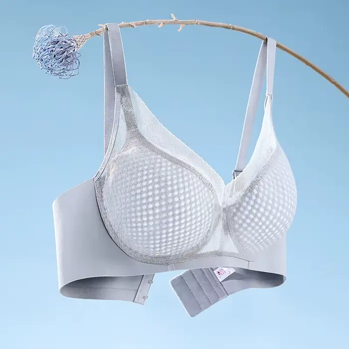 Soutien-gorge polyester dentelle élégant pour poitrines grandes et volumineuses maintien poitrine confortable occasions quotidiennes femmes