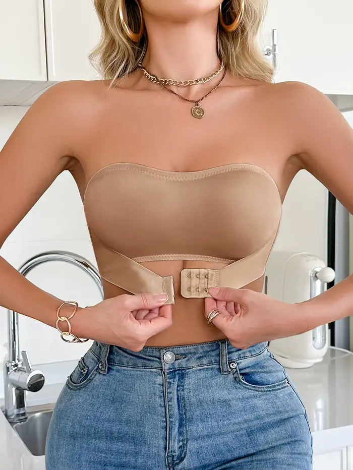 Soutien-gorge sans bretelles pour femme, sans couture, sans armatures, sans rembourrage, fermeture a