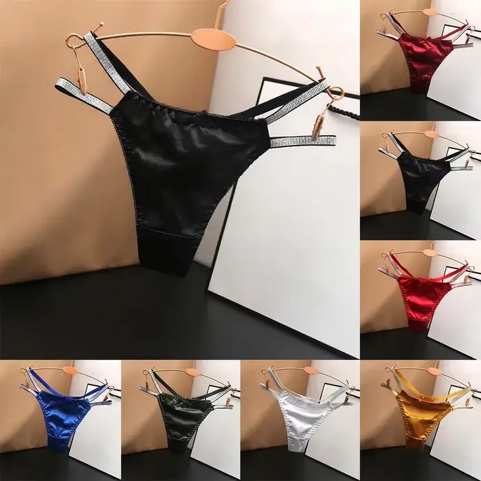 Hedvábné tanga pro ženy, spodní prádlo Tback Gstring, nízké kalhotky, spodní prádlo, vynikající elasticita pro dokonalé uchycení