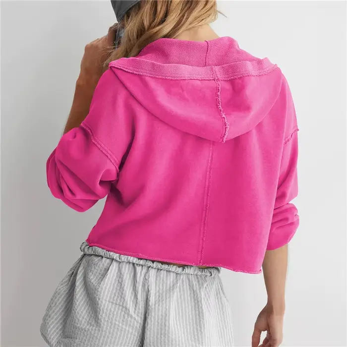 Sweat à capuche à col en V pour femme, pull confortable et chaud, vêtements décontractés, document s