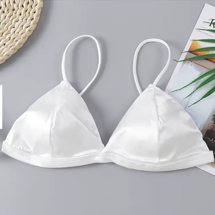 Soutien-gorge de style français pour femmes, enveloppé de poitrine, sangle initiée réglable, simple 