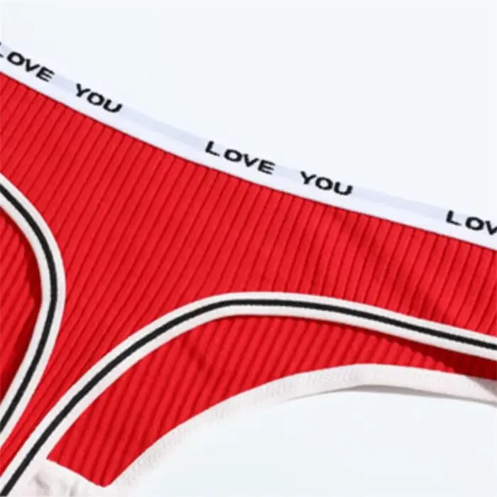 G-String bavlněné tanga pro ženy, tanga žabky, velké velikosti, spodní prádlo, dopisy, opasek, sexy, spodní prádlo pro dívky, EU, S-L, 3 kusy