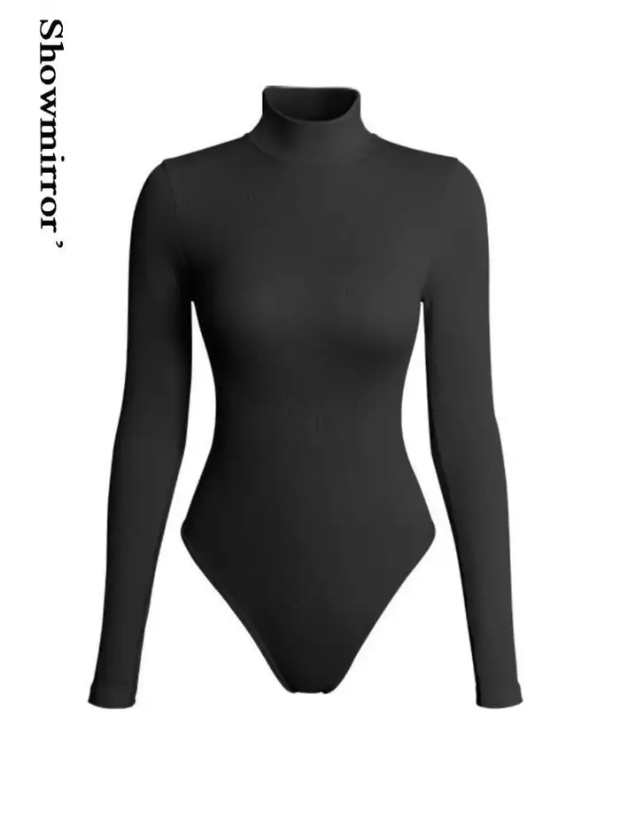 Pevné černé body dámské party klubové oblečení ležérní elegantní top krátké tričko topy tričko mujer zimní oblečení