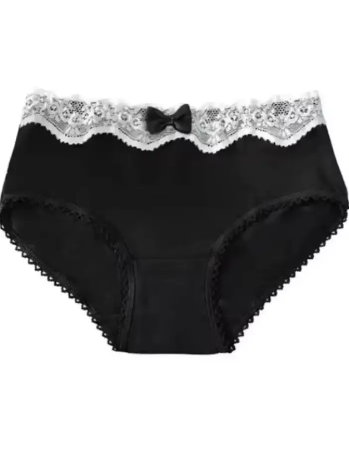 Dámské Nízký pas Sexy Kalhotky, Spodní prádlo, mašle Dekorace, Dívčí spodní prádlo, Bavlna, Roztomilý, Vnitřní, LencBR