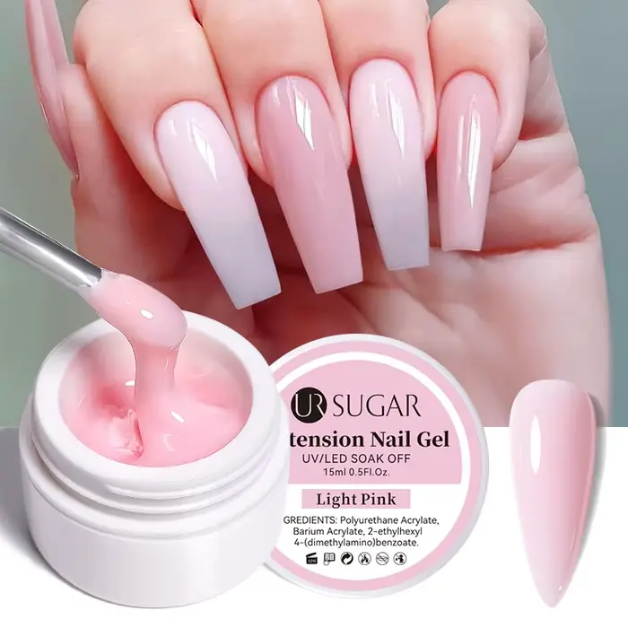 UR SUGAR – vernis à ongles UV LED, gelée d'extension, blanc laiteux, rose clair, 15ml, outils de man