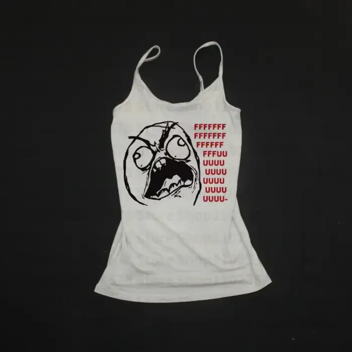Dámská camisole s odhalenými zády a grafickým potiskem písmen