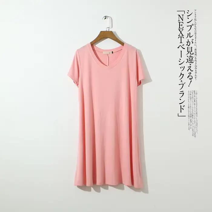 Fdfklak chemise de nuit décontractée ample femmes à manches courtes sexy col en v chemise de nuit robe d'été chemise de nuit en coton vêtements de nuit féminins nuisette