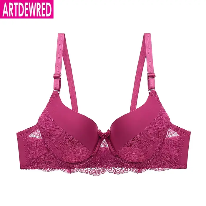 Soutien-gorge Sexy en dentelle, soutien-gorge Push Up à fleurs pour femmes, Bralette à armatures, grande taille, soutien-gorge Super fin