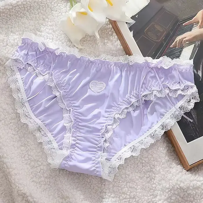 Spodní prádlo Sexy ropa interiér mujer Lolita roztomilý soukromý pokojská bragas de mujer velké velikosti spodní prádlo ženy měkké krajky kalhotky lenceria