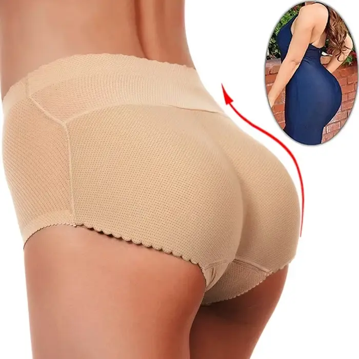 Sochařské kalhotky pro ženy s hip pads, push-up efekt, opláštění, neviditelné