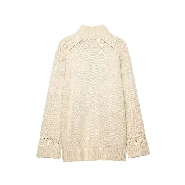NLZGMSJ Cardigan Femme 2026 Printemps Épais Manches Longues Irrégulier à Nouer Ample Tricoté Manteau