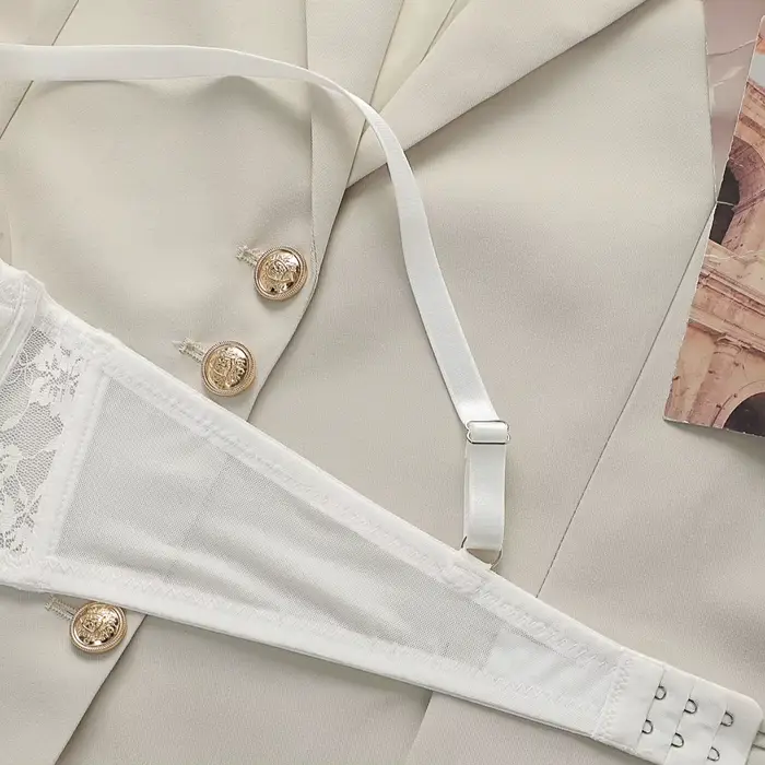 květinový bílá krajka balconette podprsenka pro stylovou ženu s kosticemi tříčtvrteční šálek spodní prádlo jemné Bralette Romantic Daily